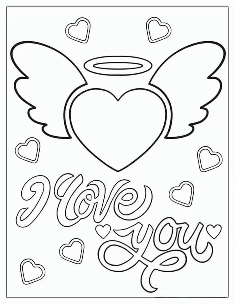 Bé vui học màu với hình trái tim để tô màu