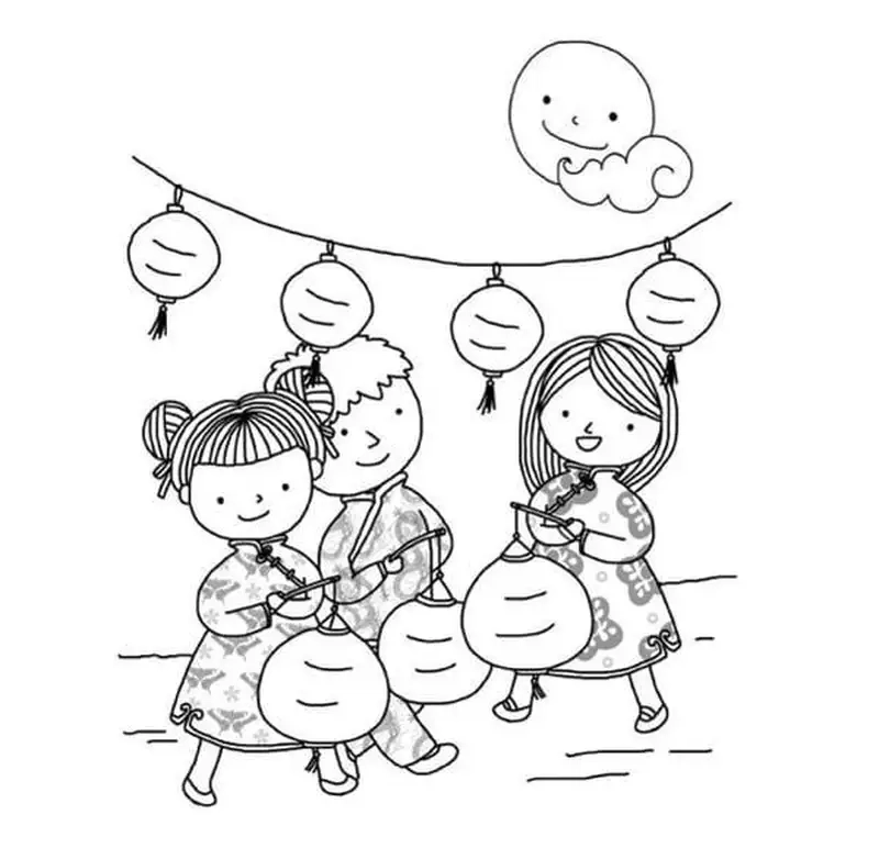 Tô sắc lung linh với tranh tô màu tết trung thu vui nhộn