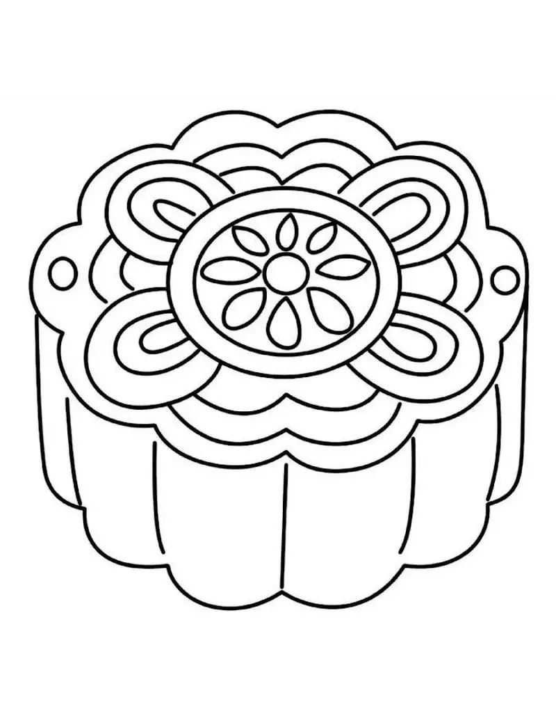 Cho bé thỏa thích tô tranh tô màu trung thu bánh nướng đầy màu sắc