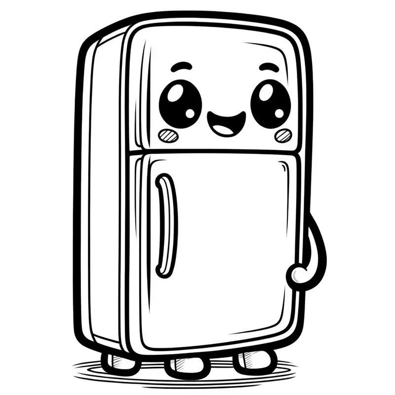 Vui học màu sắc qua tô màu hình tủ lạnh sinh động