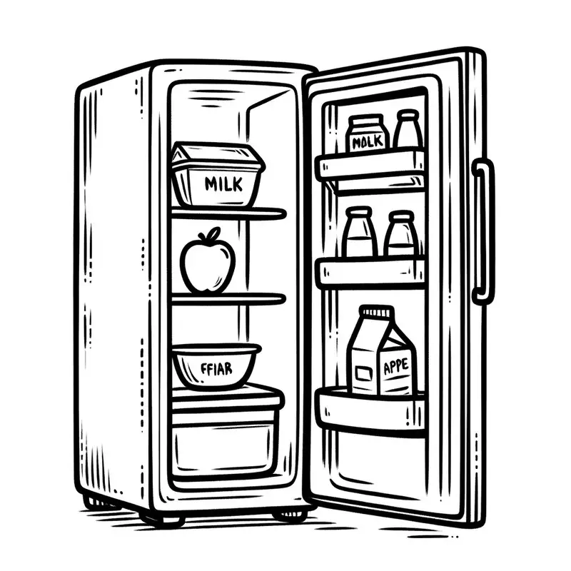 Thỏa sức tô sắc với tranh tô màu cái tủ lạnh cho bé