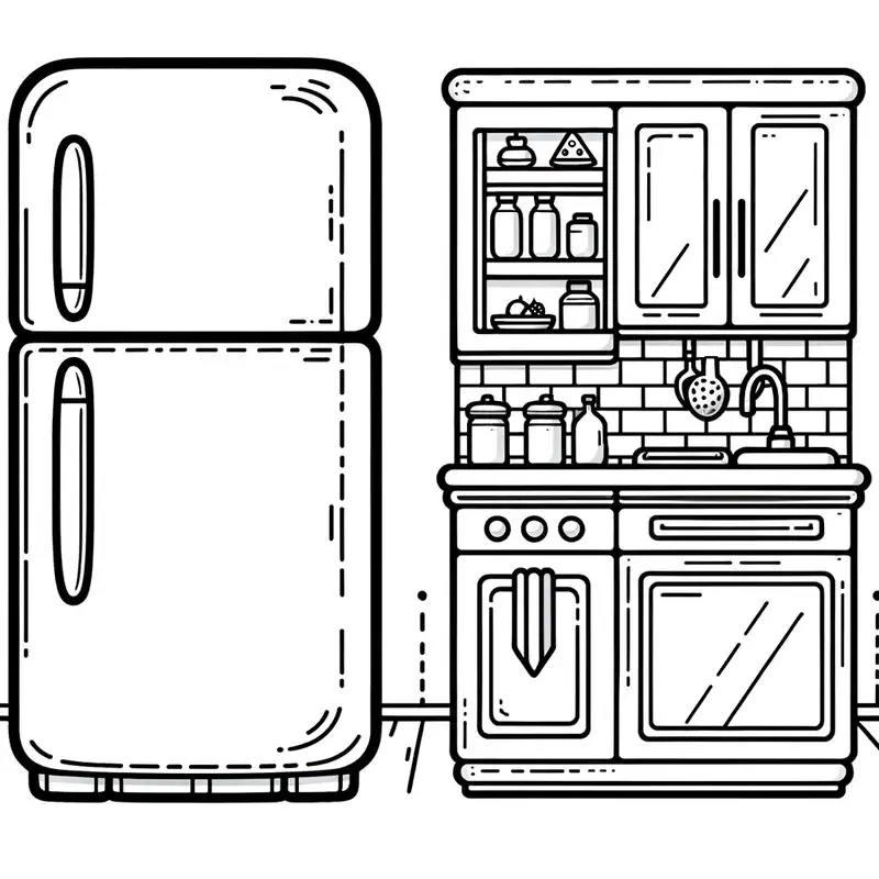 Khám phá tranh tô tranh tô màu tủ lạnh cho bé sáng tạo