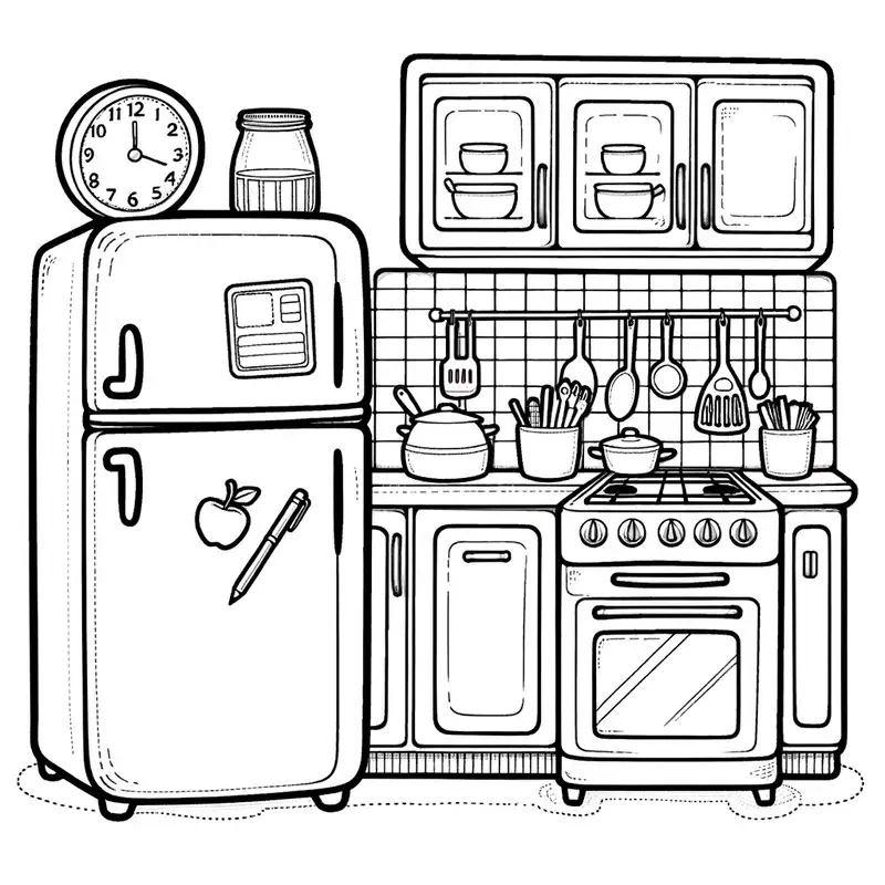 Chọn tô màu tủ lạnh giúp bé phát triển tư duy màu sắc