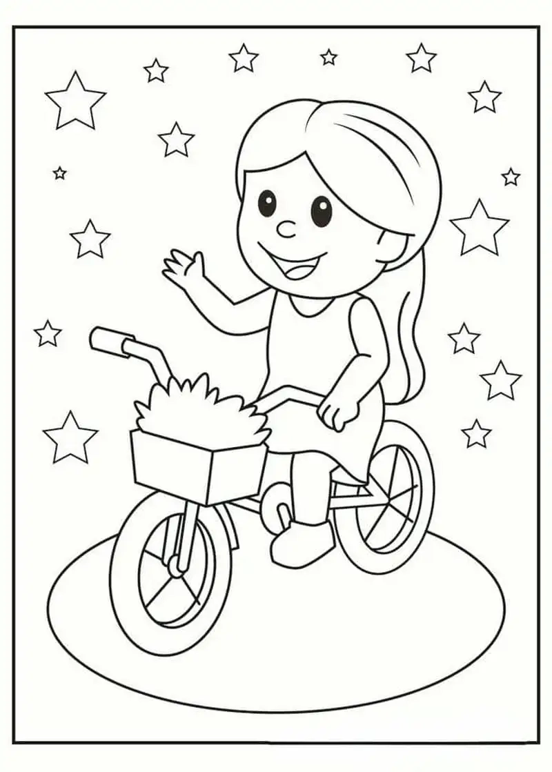 Tranh tô màu xe đạp là như thế nào