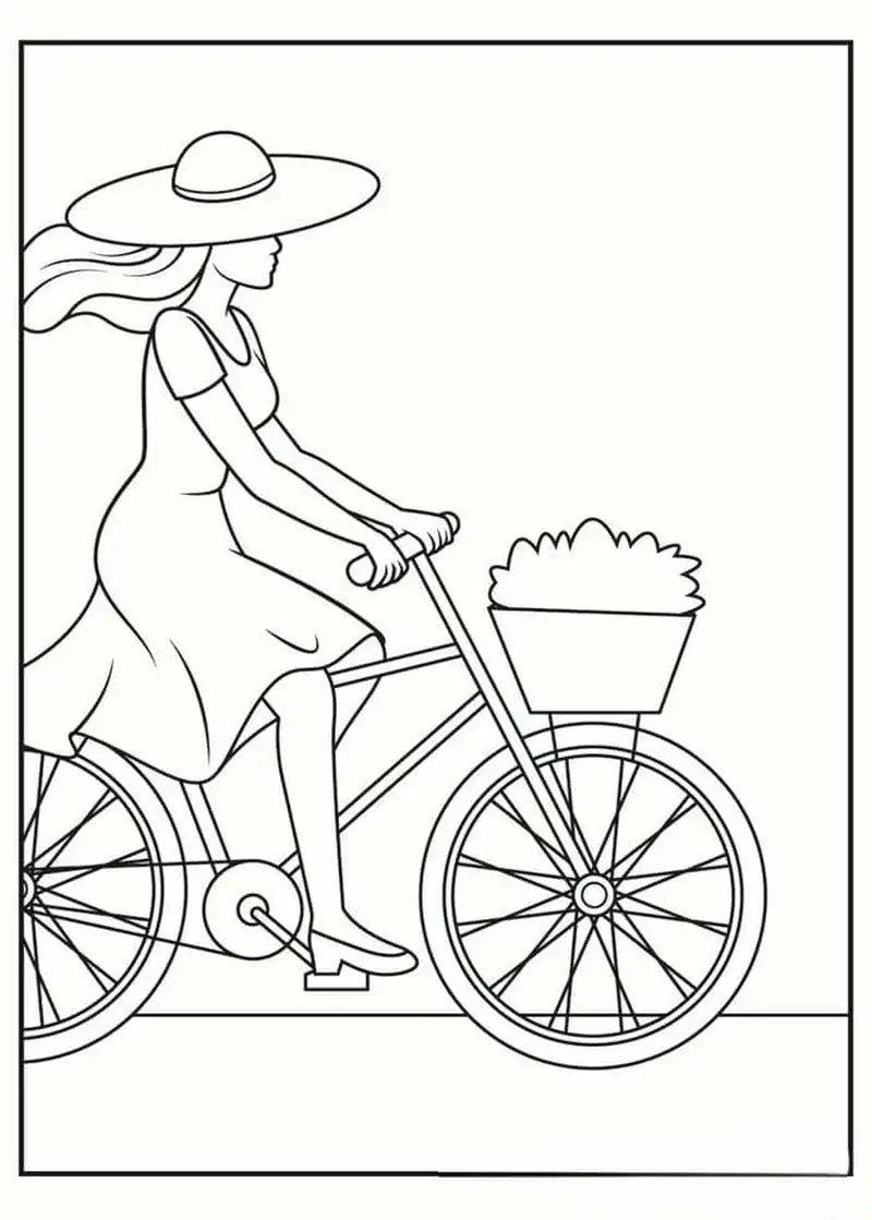 Sáng tạo cùng bé với hình ảnh xe đạp tô màu