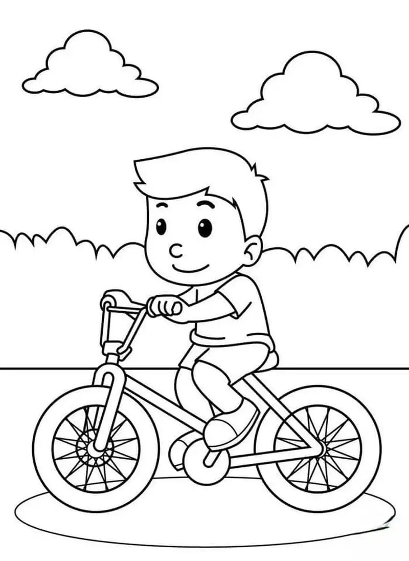 Hoạt động thú vị cùng tranh tô màu xe đạp cho bé