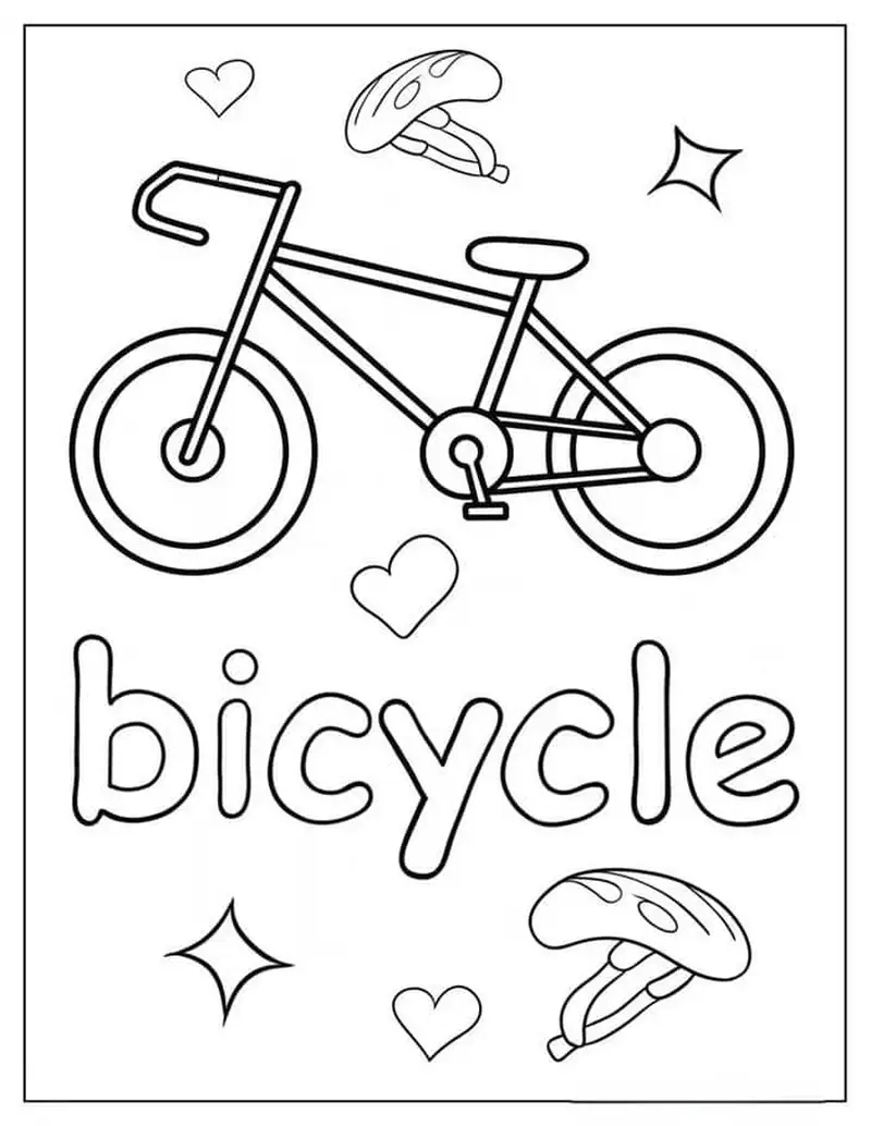 Tự do sáng tạo cùng tranh xe đạp tô màu