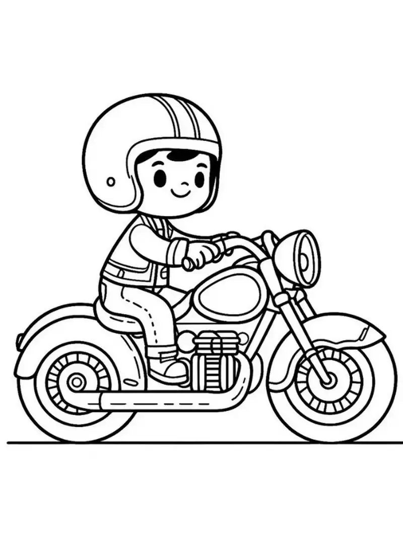 Cùng bé vui chơi với bộ xe máy tô màu hấp dẫn