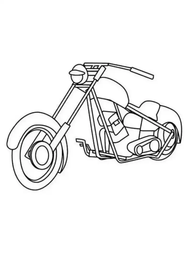 Tải ngay hình tô màu xe máy đẹp cho bé tập vẽ