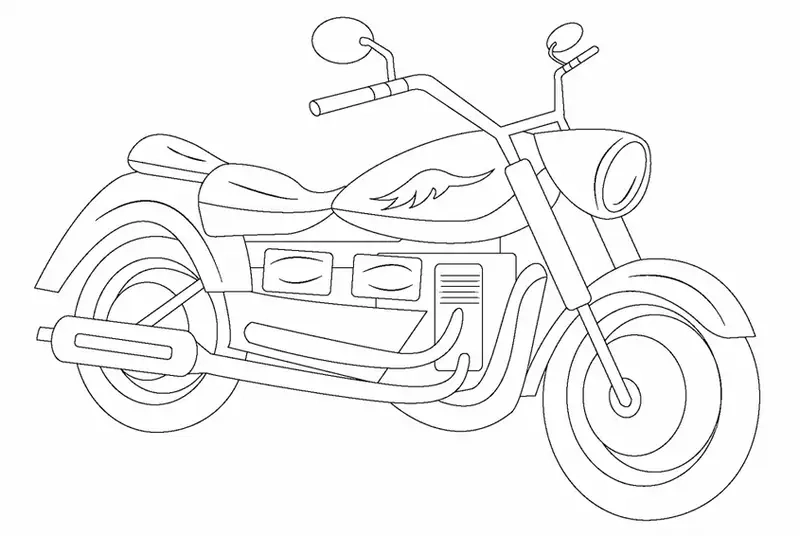 Hào hứng với tranh tô màu xe máy đua cho bé trai