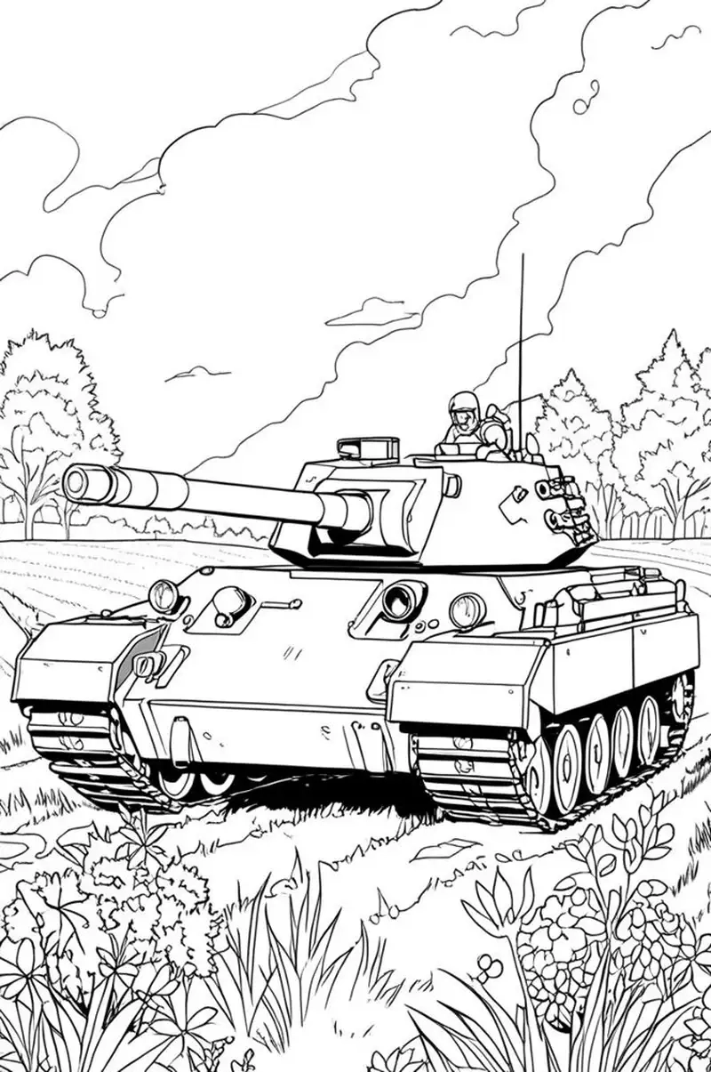 Bé sáng tạo với tranh tô màu xe tăng kb 44 hấp dẫn