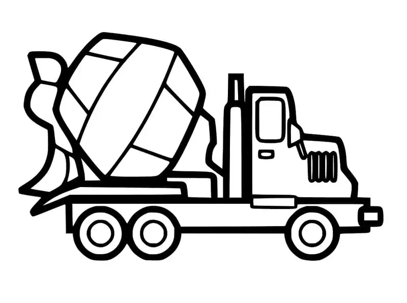 Tranh tô màu xe bê tông đa dạng mẫu đẹp cho bé