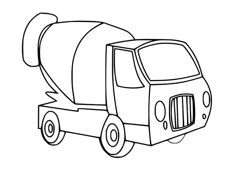 Xe trộn bê tông cho bé tô màu tạo hứng thú học tập