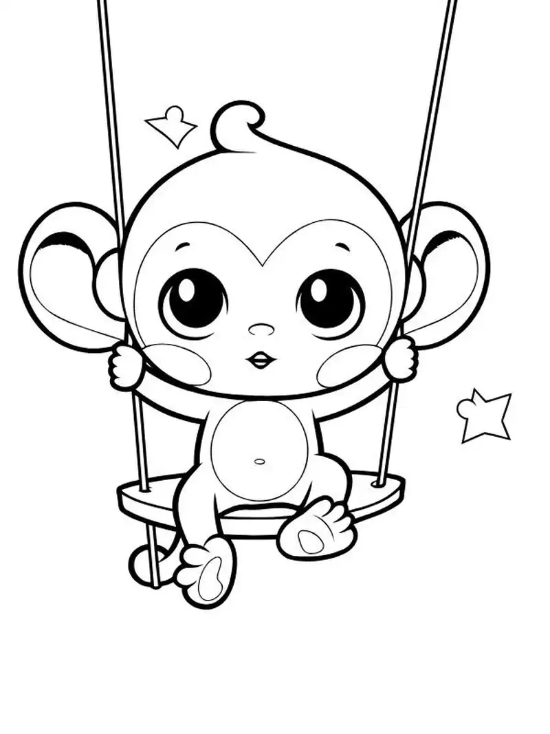 Thêm màu sắc cho tranh tô màu xích đu công viên tươi đẹp