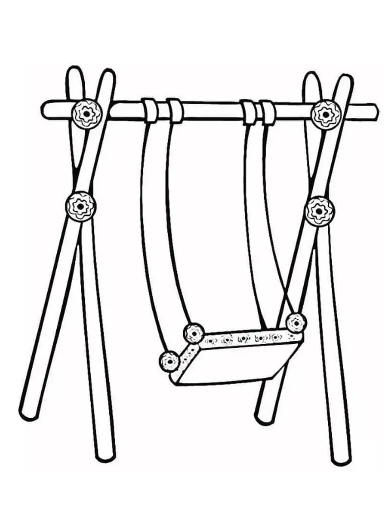 Tranh tô màu xích đu cho bé thỏa sức sáng tạo vui nhộn