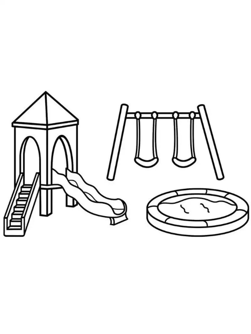 Hoạt động thú vị cùng tranh tô màu xích đu cho trẻ em năng động