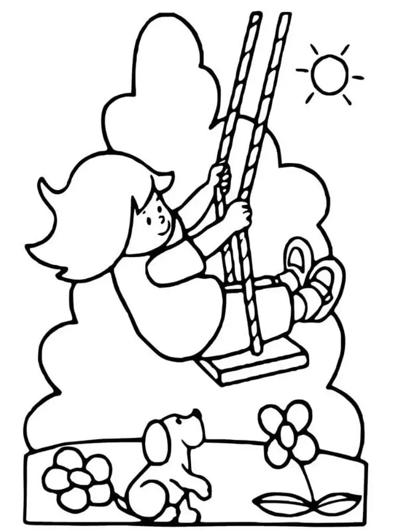 Khám phá niềm vui sáng tạo với tranh tô màu xích đu đầy màu sắc