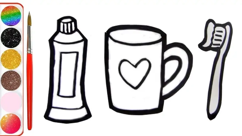 Học cách vui nhộn cùng tô màu kem đánh răng sinh động