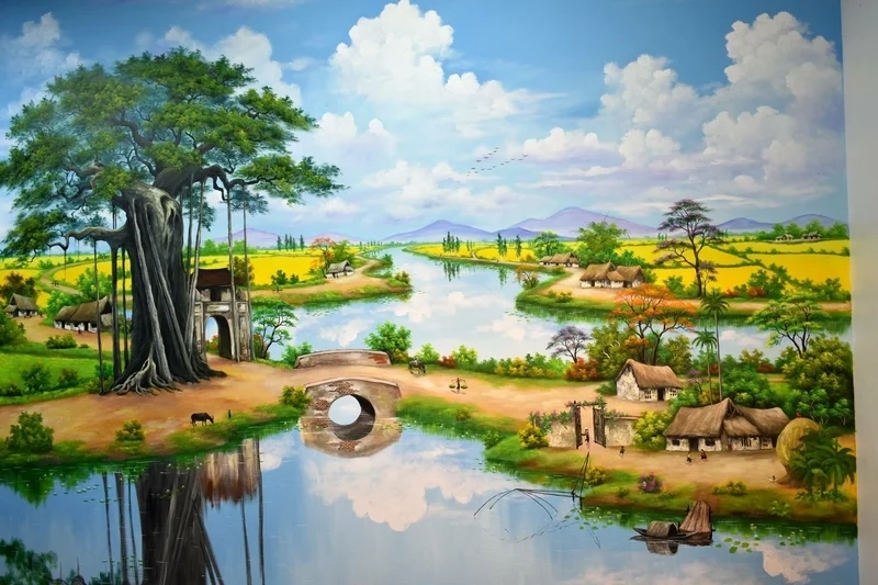 Hướng dẫn vẽ tranh cảnh quê em gần gũi