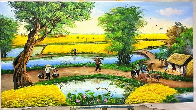 Khám phá vẽ tranh phong cảnh quê hương tinh tế
