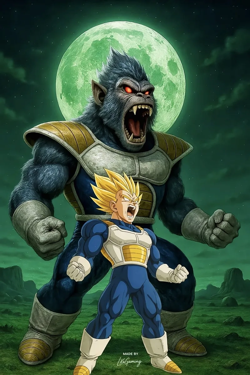 Biến hình khổng lồ mạnh mẽ cùng oozaru vegeta oozaru vegeta