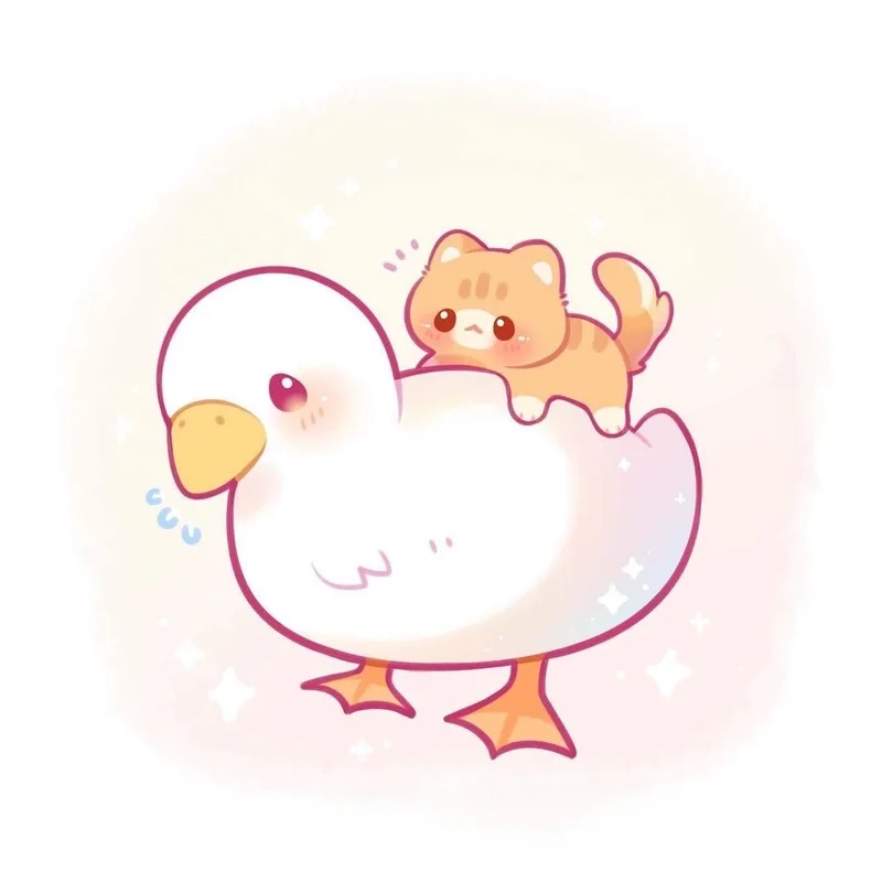 Bộ sưu tập con vịt chibi đẹp dễ thương hết nấc