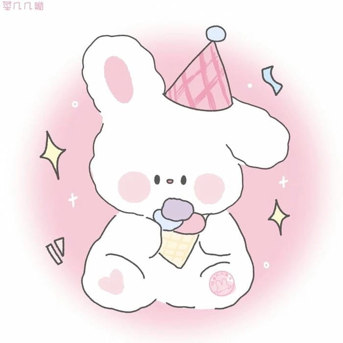 Hình thỏ cute chibi dễ thương quyến rũ