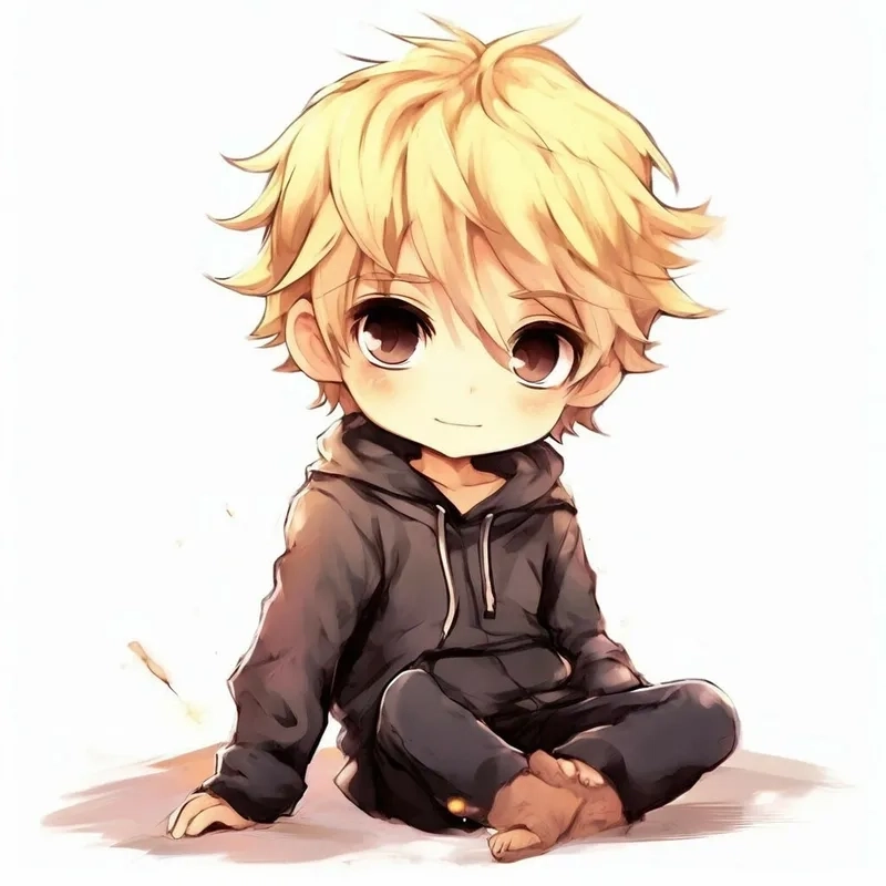 Hình ảnh chibi đáng yêu nụ cười rạng rỡ