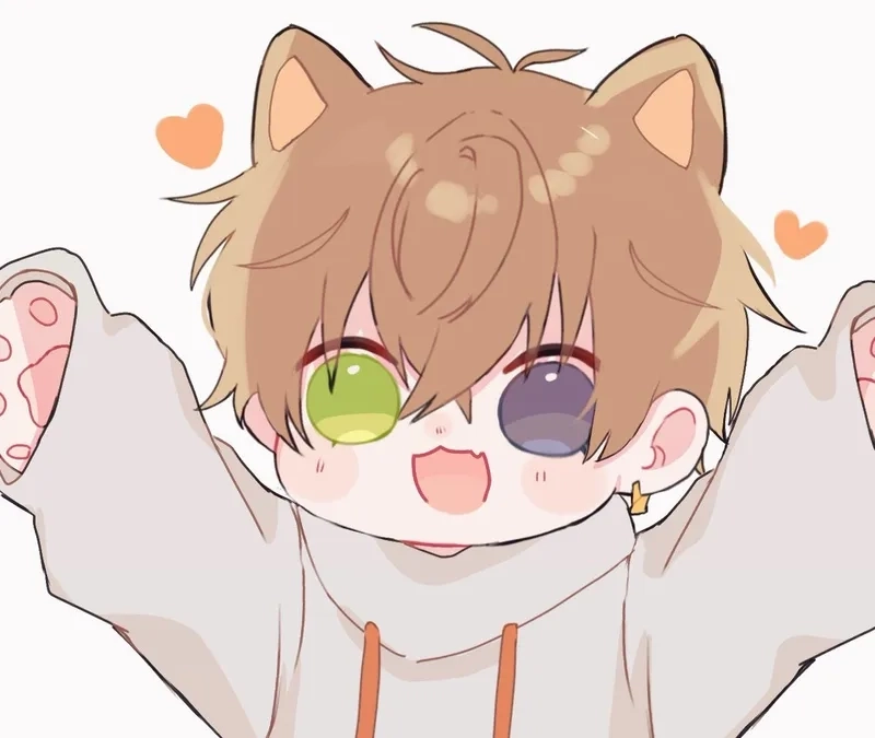 Ảnh dễ thương chibi tạo dáng siêu cute