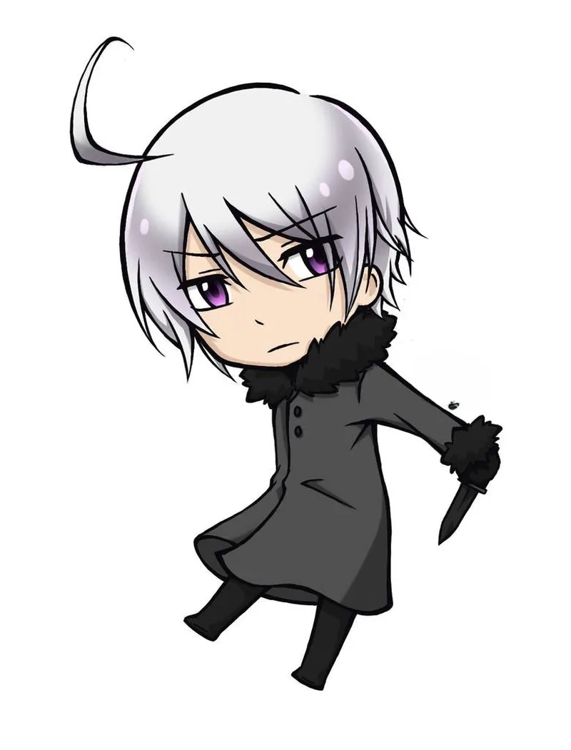 Anime chibi cute đơn giản nét vẽ tối giản