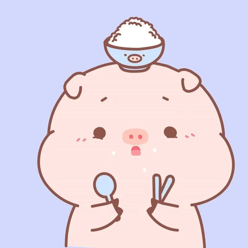 Hình con heo dễ thương chibi mũm mĩm