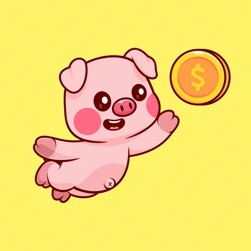 Hình ảnh con heo mập chibi béo ú dễ thương