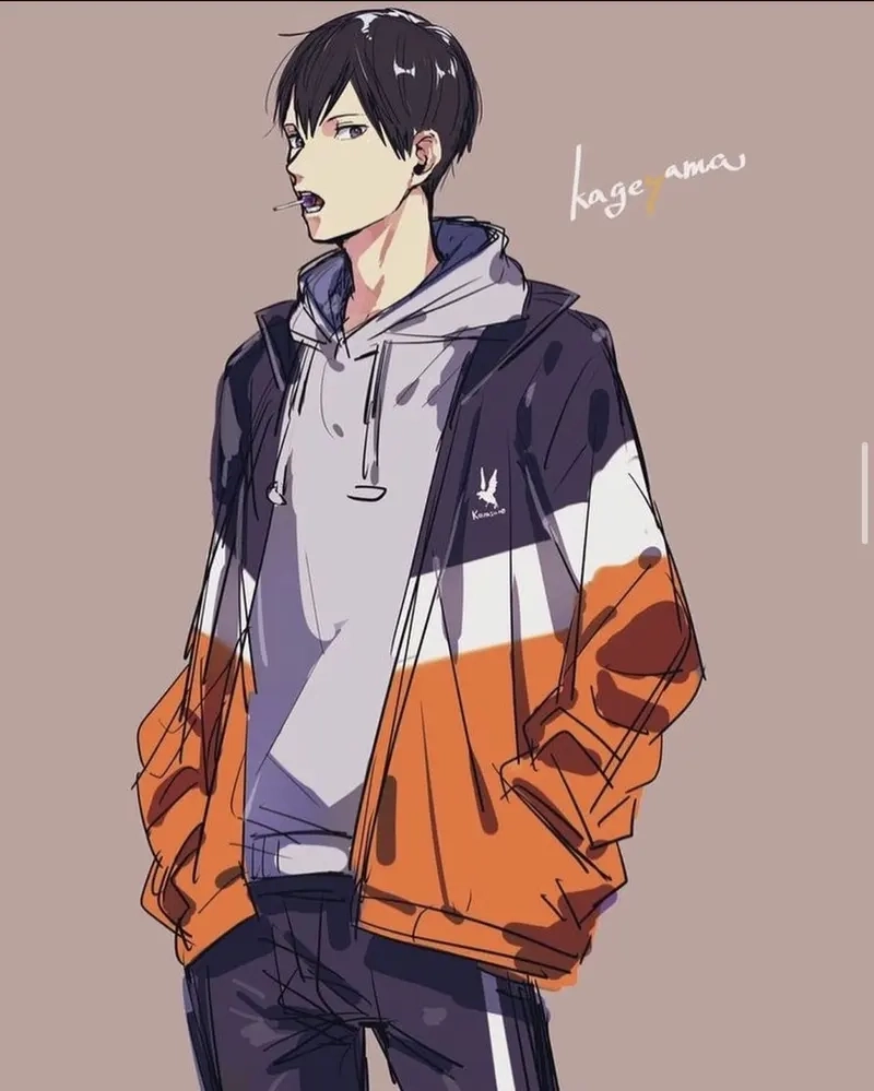 Hình ảnh kageyama với thần thái lạnh lùng cuốn hút