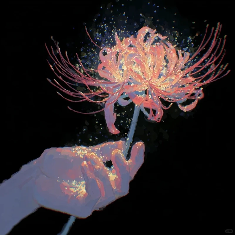 Thay ảnh đại diện chất ngầu với avatar hoa bỉ ngạn phong cách dark