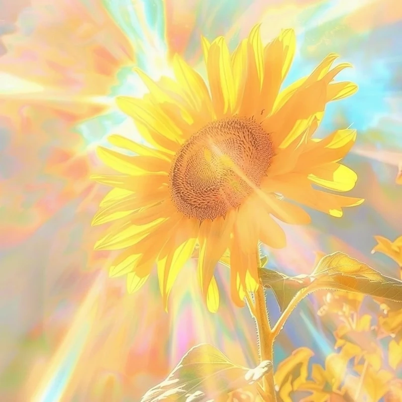 Năng lượng tích cực từ avatar hoa hướng dương tươi sáng rực rỡ