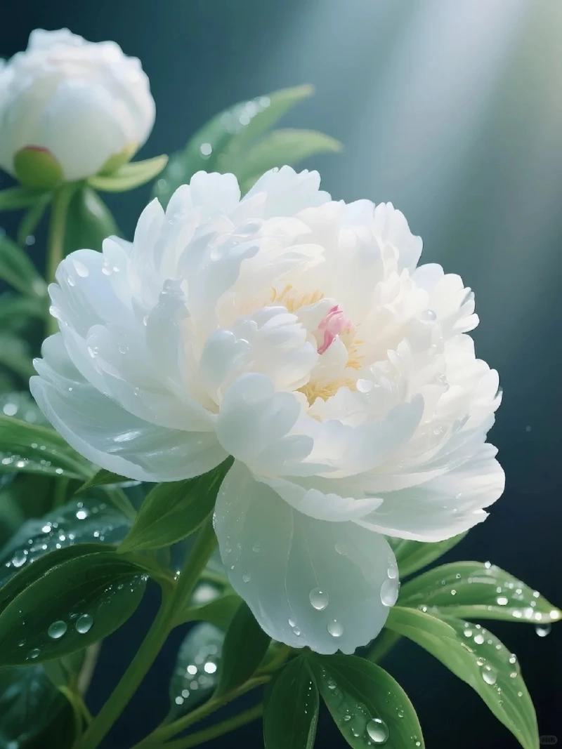 Tinh khôi nhẹ nhàng với avatar hoa mẫu đơn nền trắng cực đẹp