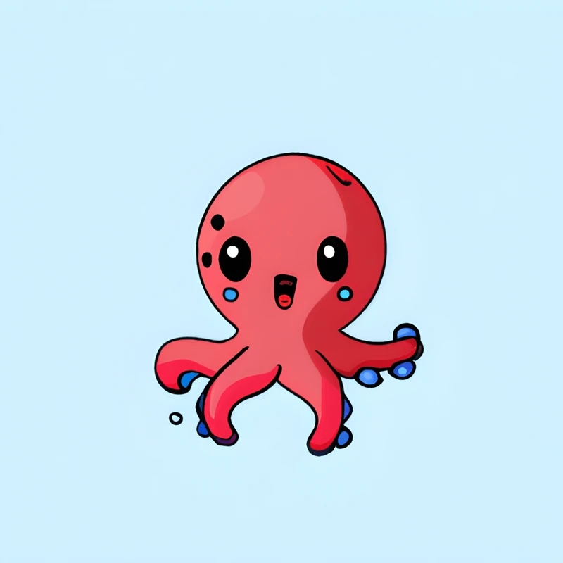 Học vẽ cùng vẽ chibi bạch tuộc đơn giản cực dễ