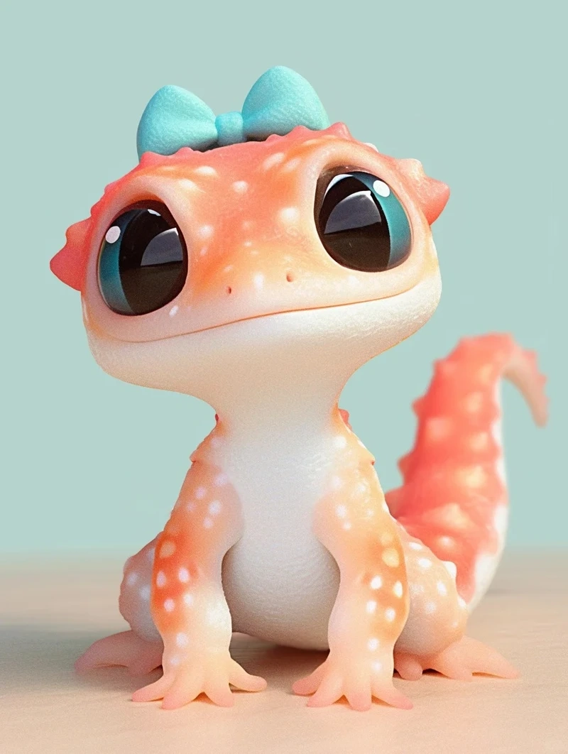 Những mẫu chibi tắc kè vui nhộn đầy năng lượng