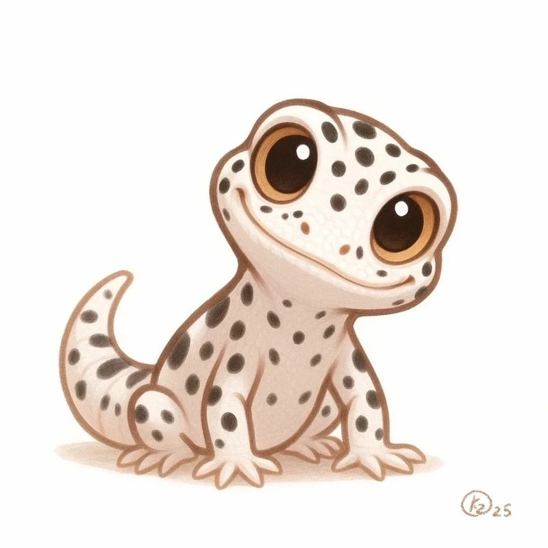 Bộ chibi tắc kè dễ thương cho bé cực đáng yêu