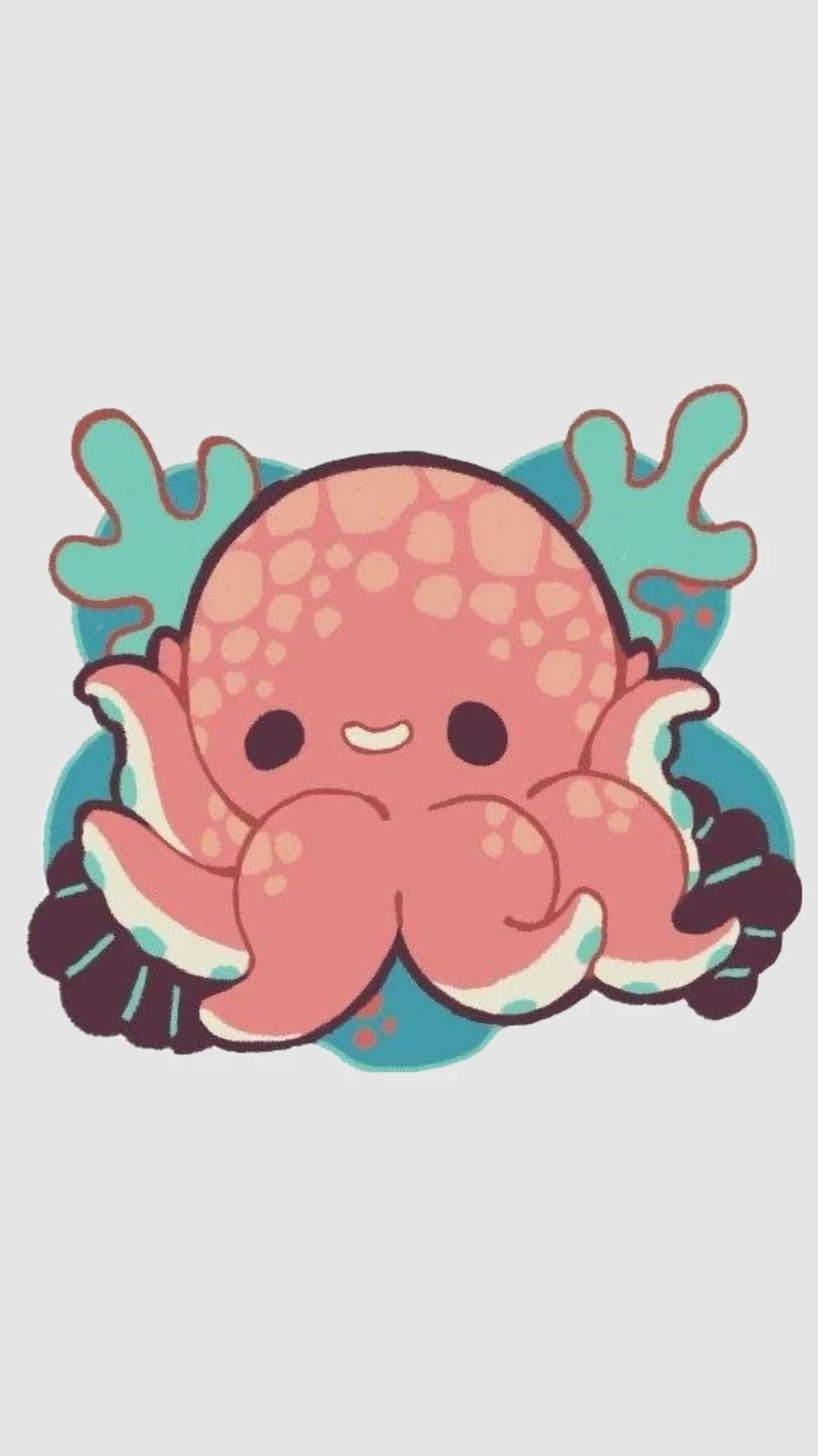 Những mẫu chibi bạch tuộc icon cute cho mạng xã hội