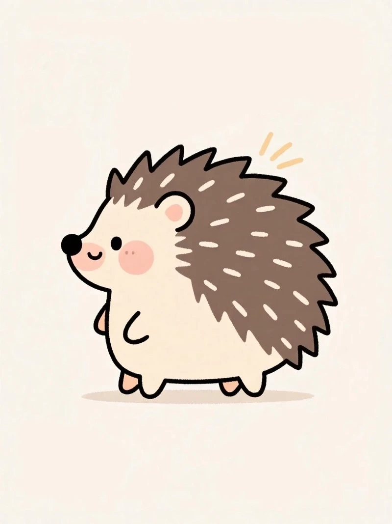 Những mẫu chibi nhím icon cực dễ thương cho mạng xã hội