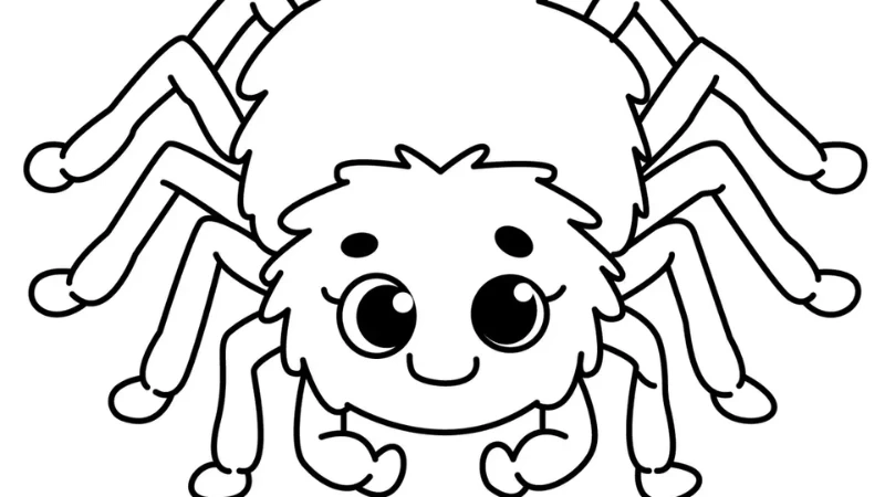 Tranh tô màu con nhện cho bé giúp bé khám phá thế giới côn trùng thú vị