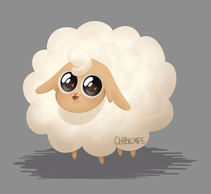 Phong cách chibi cừu kawaii dễ thương cực xinh