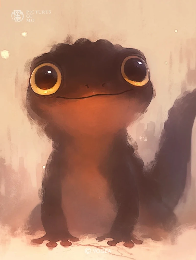 Những mẫu chibi tắc kè cartoon vui nhộn và đáng yêu