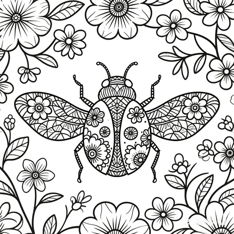 Bộ tranh tô màu bọ rùa nghệ thuật giúp bé sáng tạo màu sắc