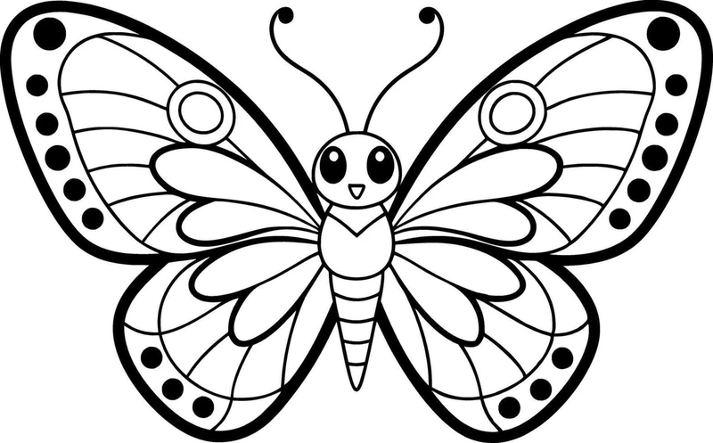 Tranh tô màu con bướm cho bé cực xinh giúp bé tập tô mỗi ngày