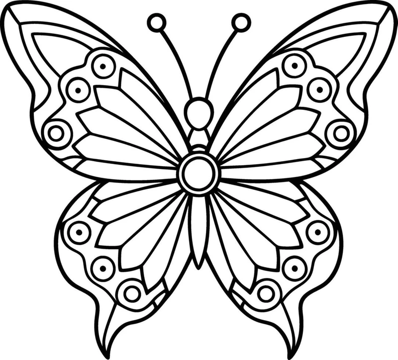 Bộ tranh tô màu bướm nhỏ xinh cho bé yêu sáng tạo