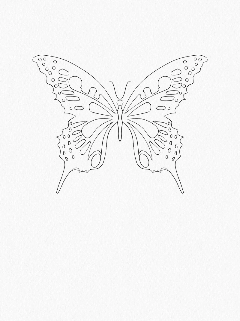 Tải ngay ảnh tô màu bướm dễ thương cho bé tập tô tại nhà