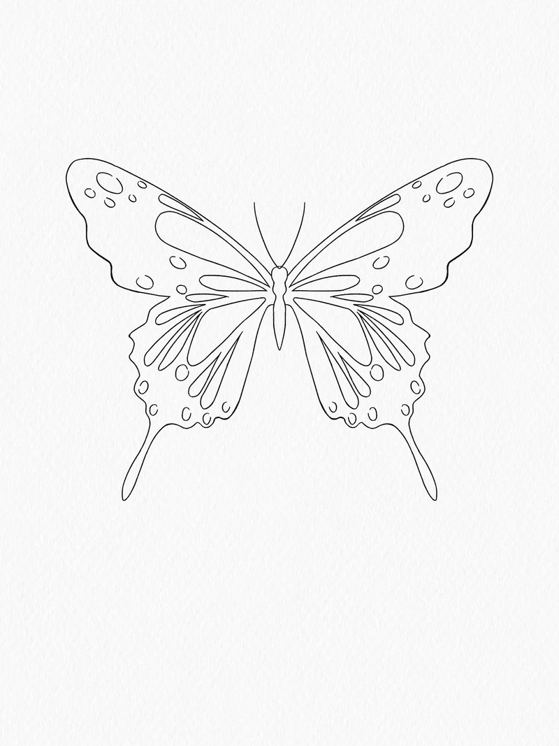 Những mẫu tranh tô màu bướm mini nhỏ xinh cực dễ thương