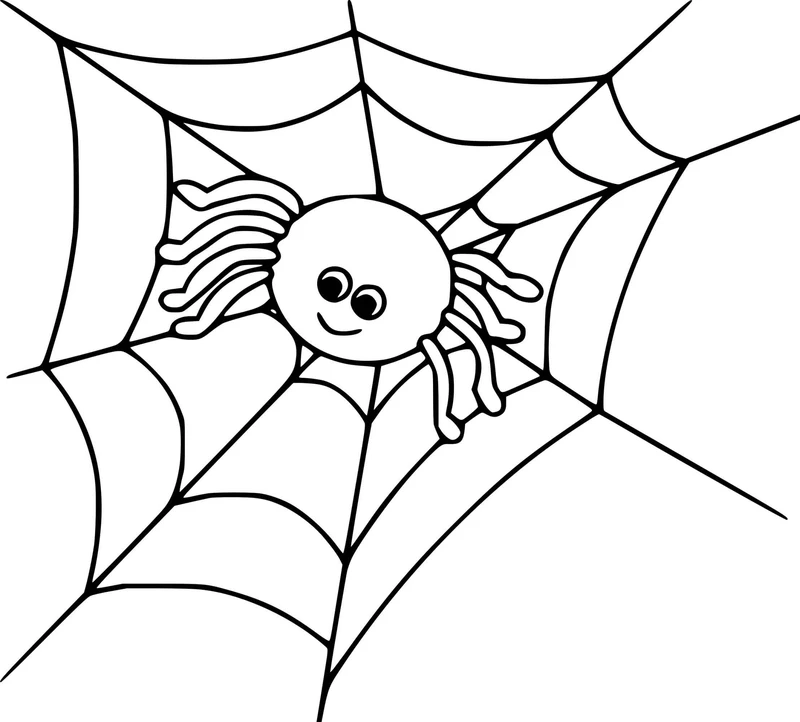 Tải ngay hình tô màu con nhện cho bé tập tô tại nhà